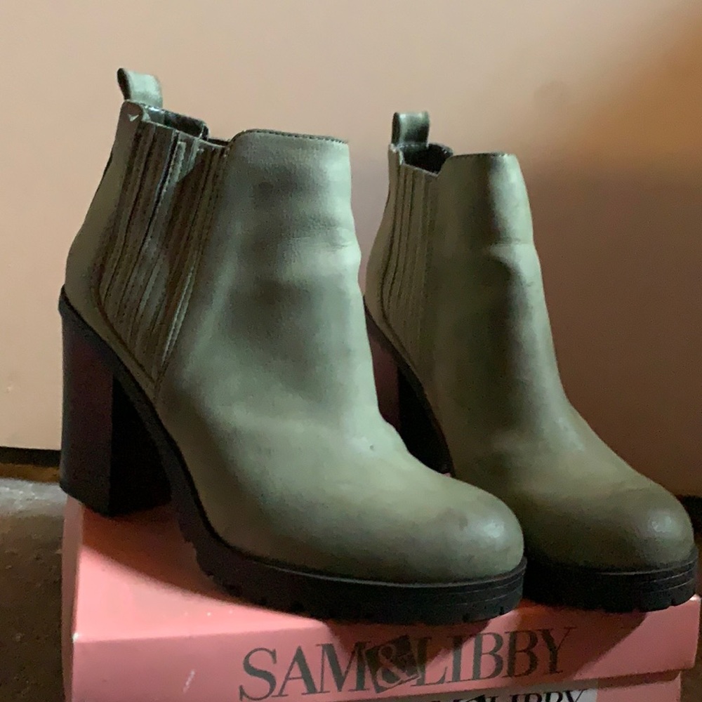 Olive green boots